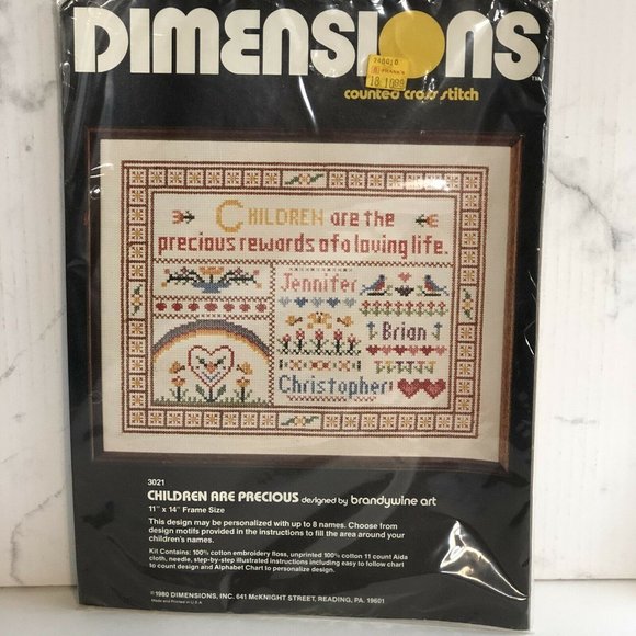 Vintage Dimensions Children are Precious Counted - Picture 7 of 8
